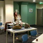 Gastspreker tijdens ledenvergadering over konijnen